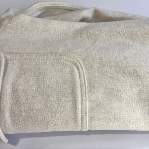 Free Assembly Wool Blend Shirt Jacket utility women’s medium ivory shaket button - Picture 9 of 9